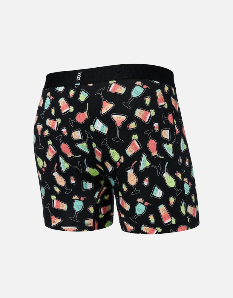 Drop Temp Cotton Happy Hour Boxer Brief, Black
