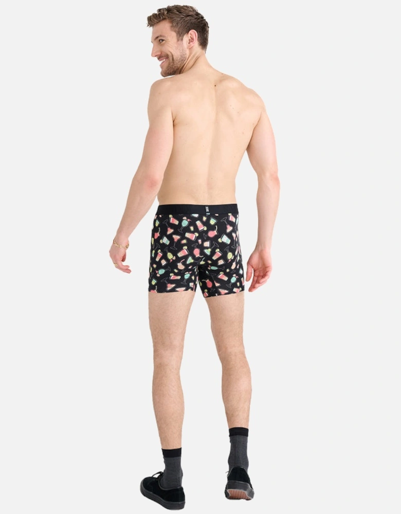 Drop Temp Cotton Happy Hour Boxer Brief, Black