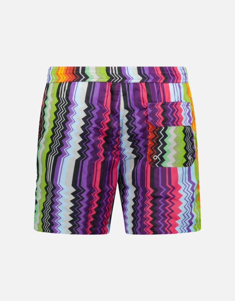 Zig Zag Swim Shorts Multi Colour