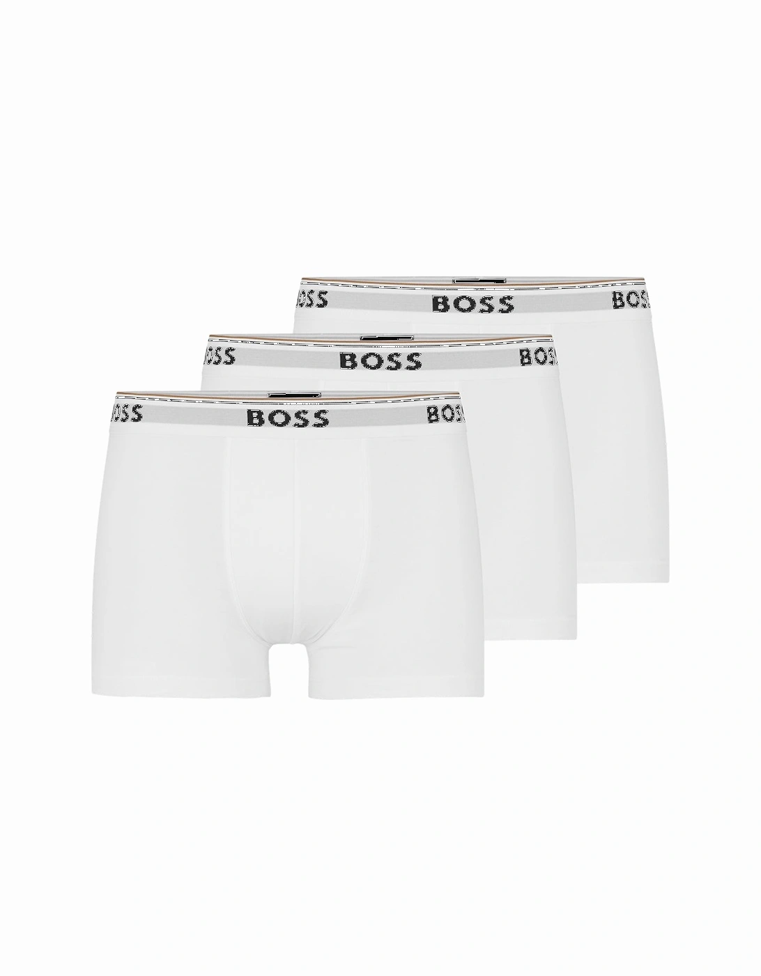 3-Pack Power Logo Boxer Trunks, White, 6 of 5