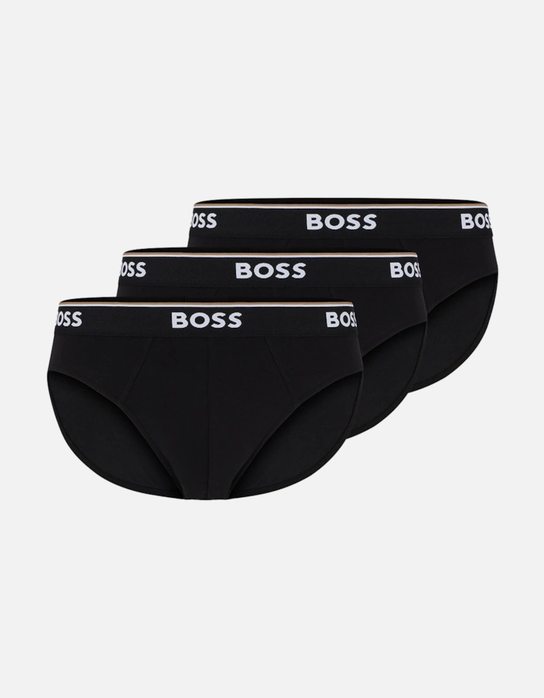 3-Pack Power Logo Briefs, Black