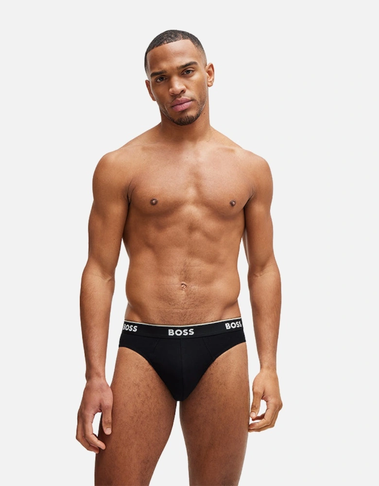 3-Pack Power Logo Briefs, Black