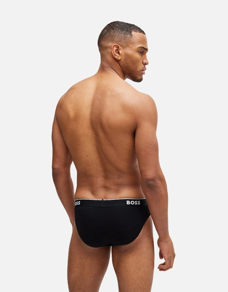 3-Pack Power Logo Briefs, Black