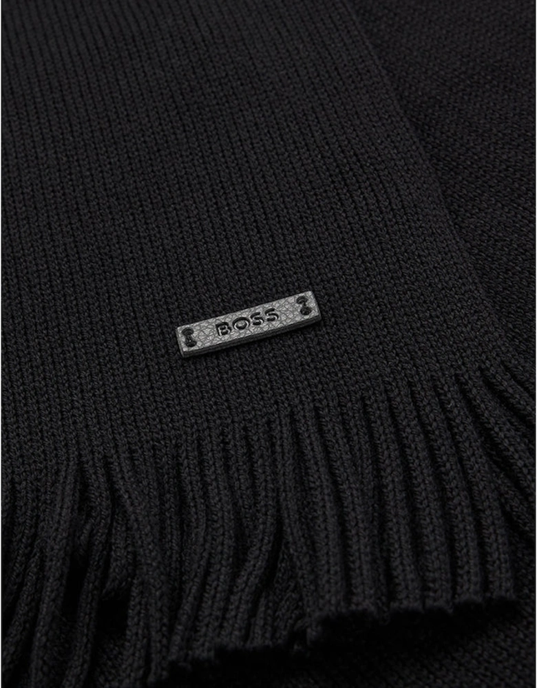 Albas-L Virgin Wool Scarf, Black