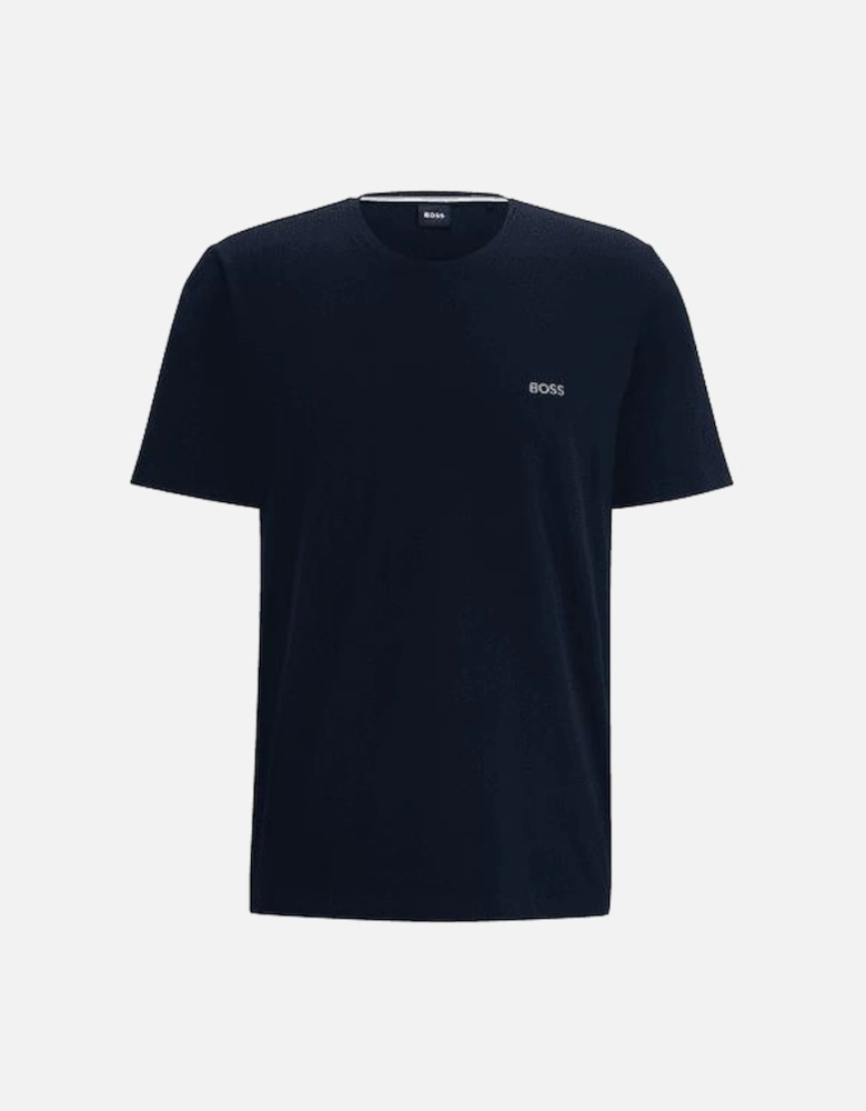 Luxe Jersey Crew-Neck Loungewear T-Shirt, Navy