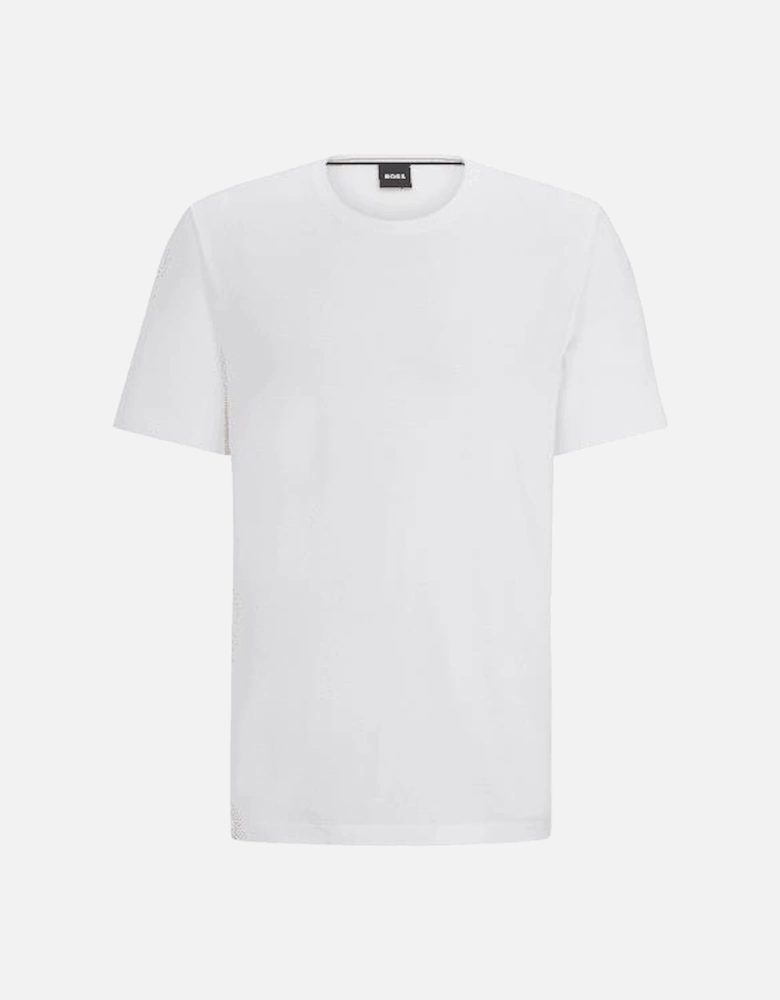 Luxe Jersey Crew-Neck Loungewear T-Shirt, White