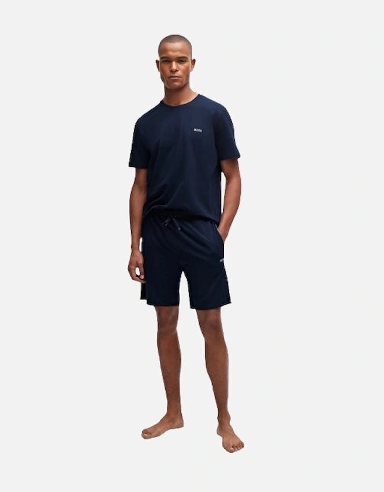 Stretch Cotton Lounge Shorts, Navy