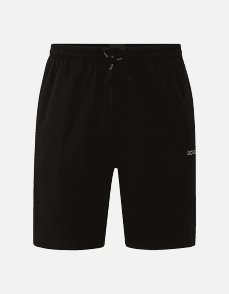 Stretch Cotton Lounge Shorts, Black