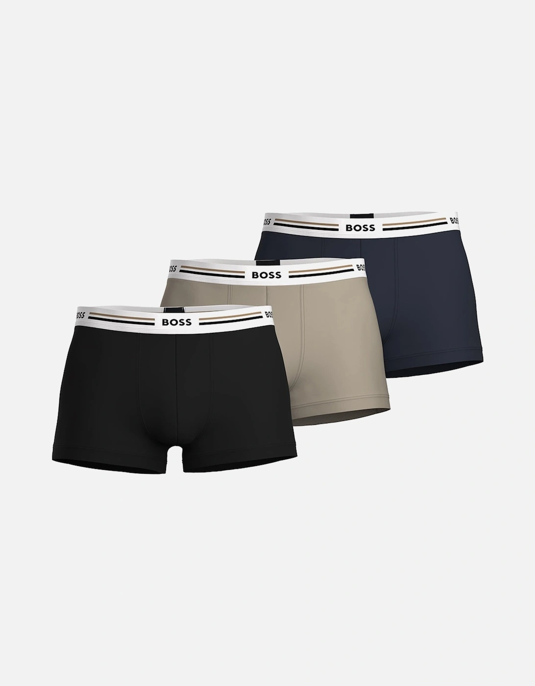3-Pack Revive Logo Boxer Trunks, Navy/Khaki/Black, 2 of 1