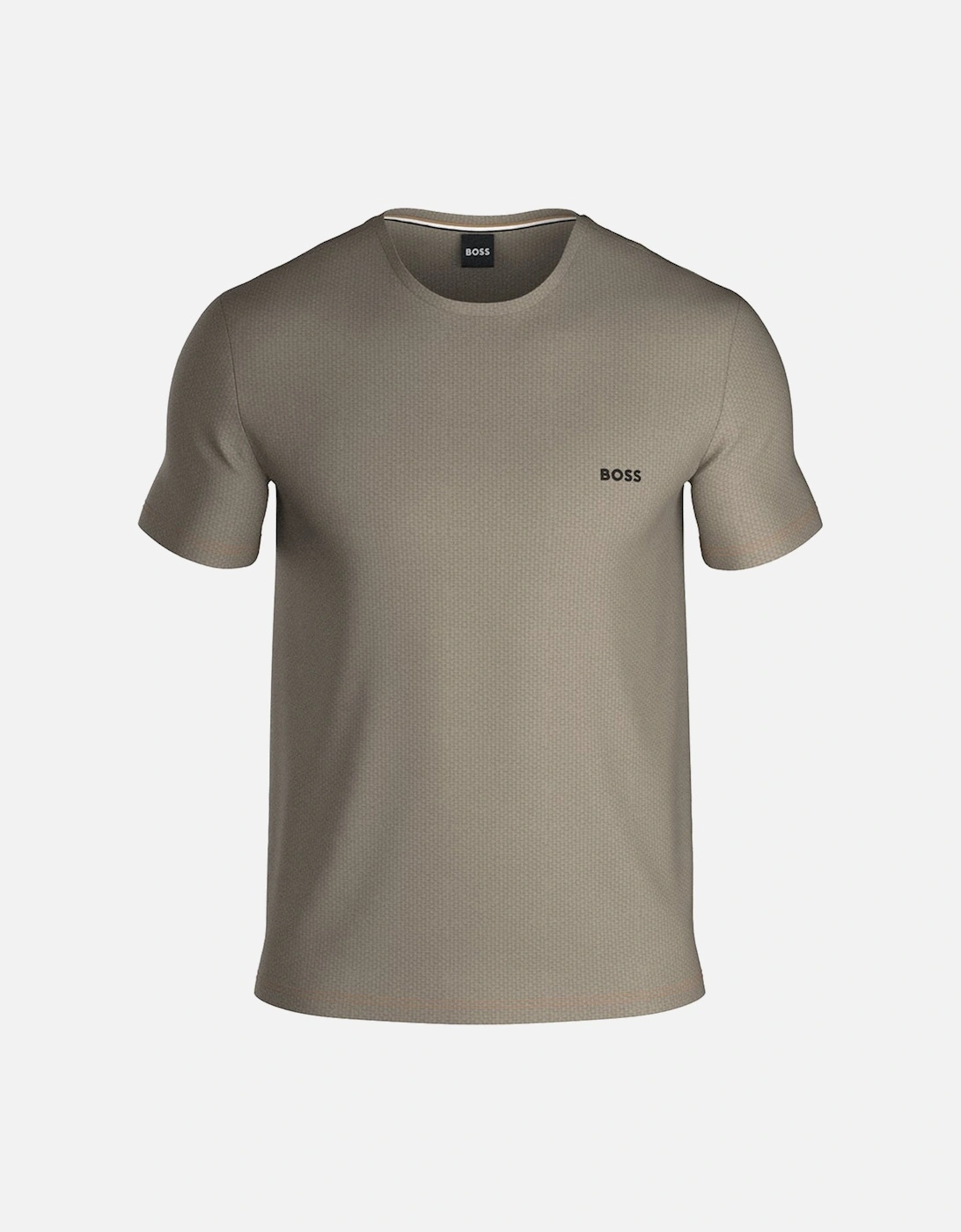 Lightweight Mini Waffle T-Shirt, Dark Beige, 2 of 1