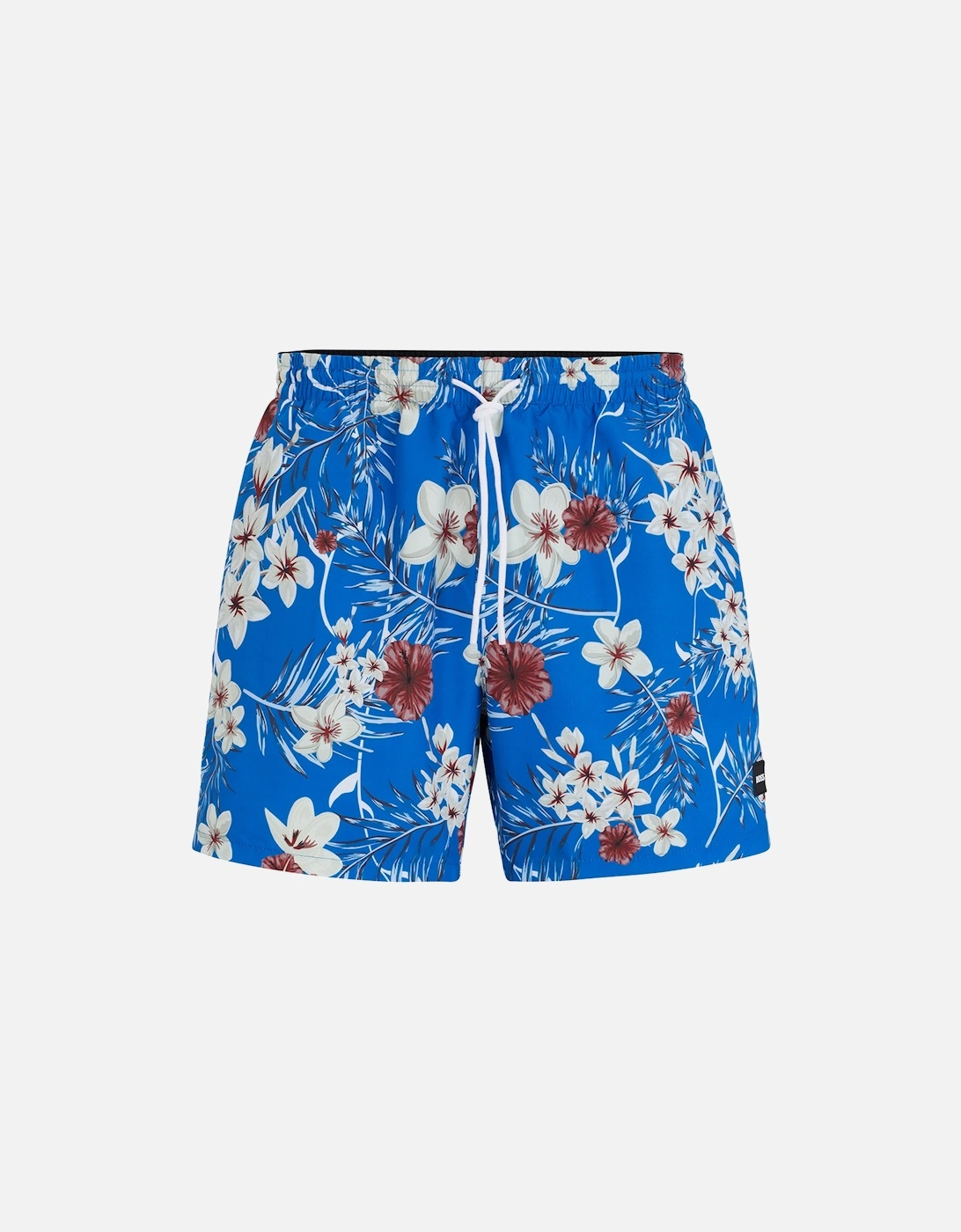 Piranha Floral Swim Shorts, Medium Blue, 5 of 4