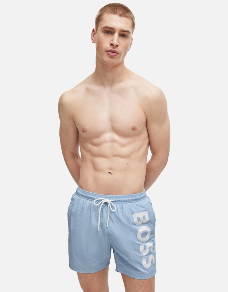 Octopus Swim Shorts, Light Blue