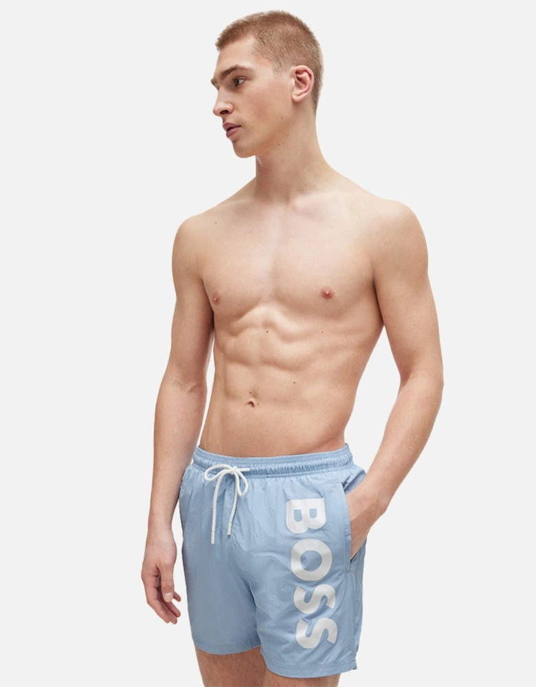 Octopus Swim Shorts, Light Blue