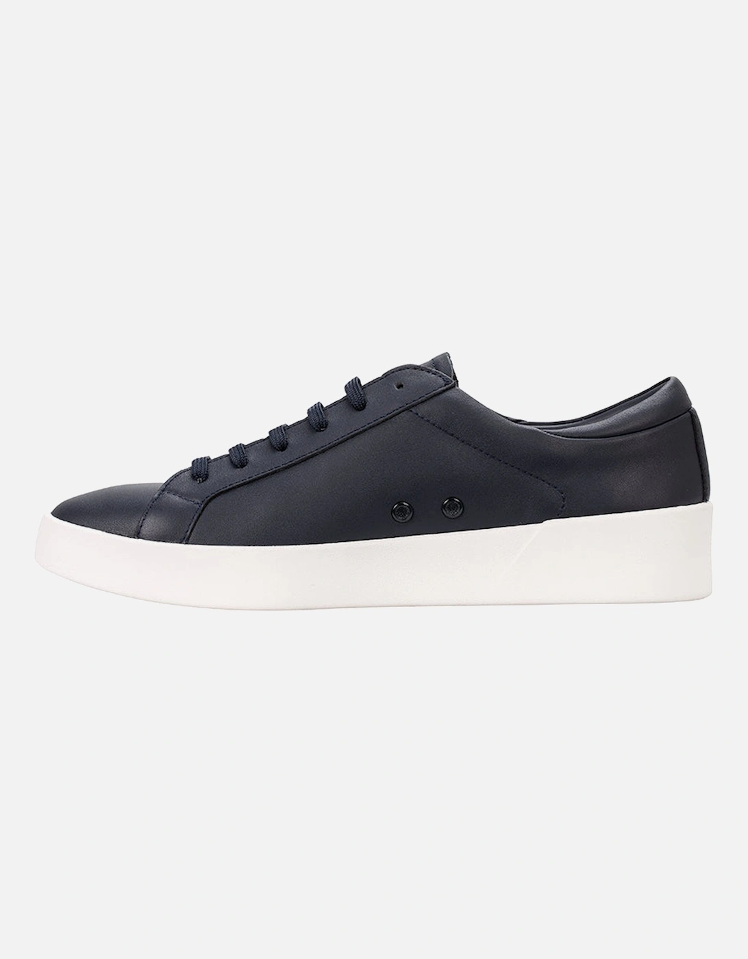 Leather Trainers, Dark Blue