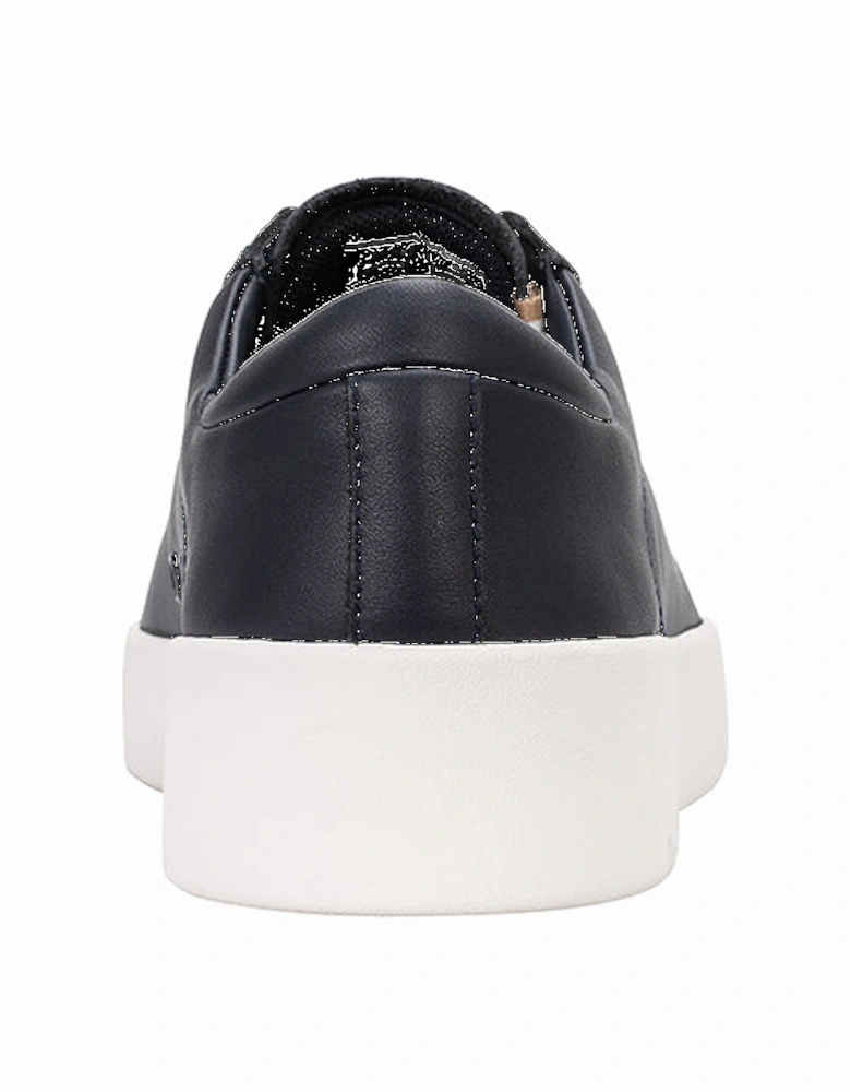 Leather Trainers, Dark Blue