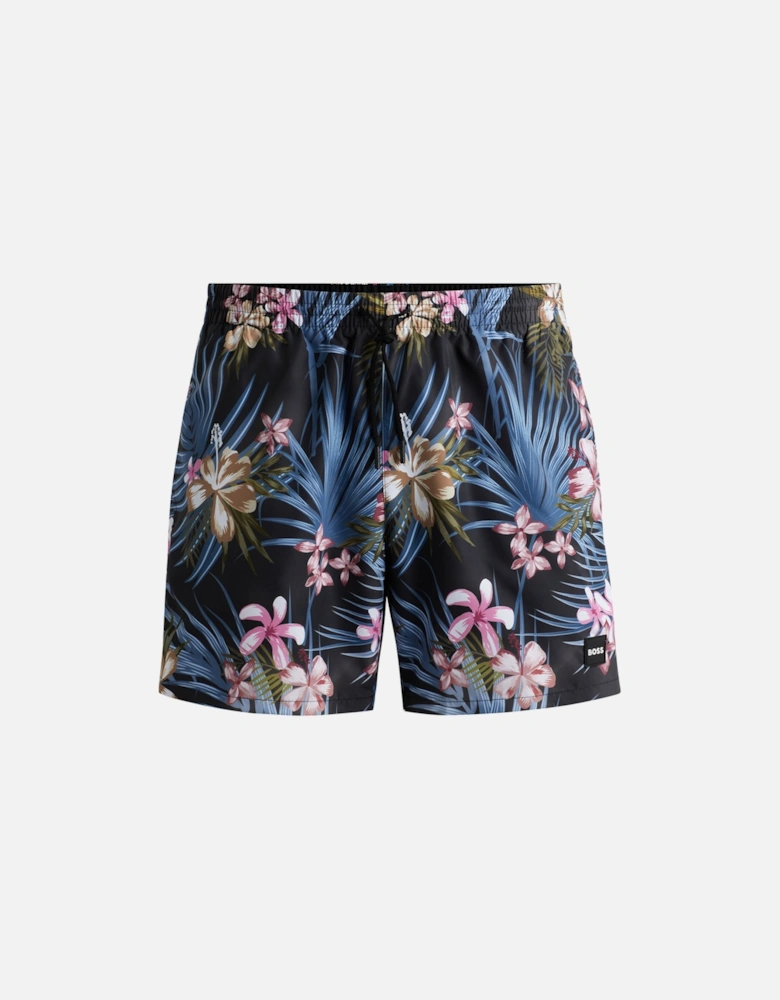 Piranha Swim Shorts, Black