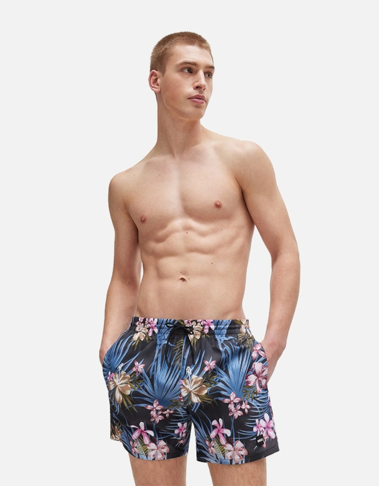 Piranha Swim Shorts, Black
