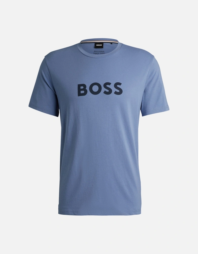 Large Logo T-Shirt, Open Blue