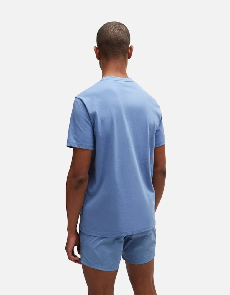 Large Logo T-Shirt, Open Blue