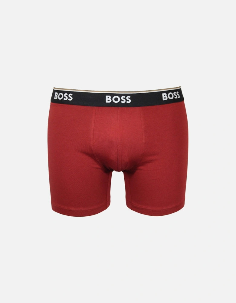 3-Pack Power Boxer Briefs, Red/Beige/Green