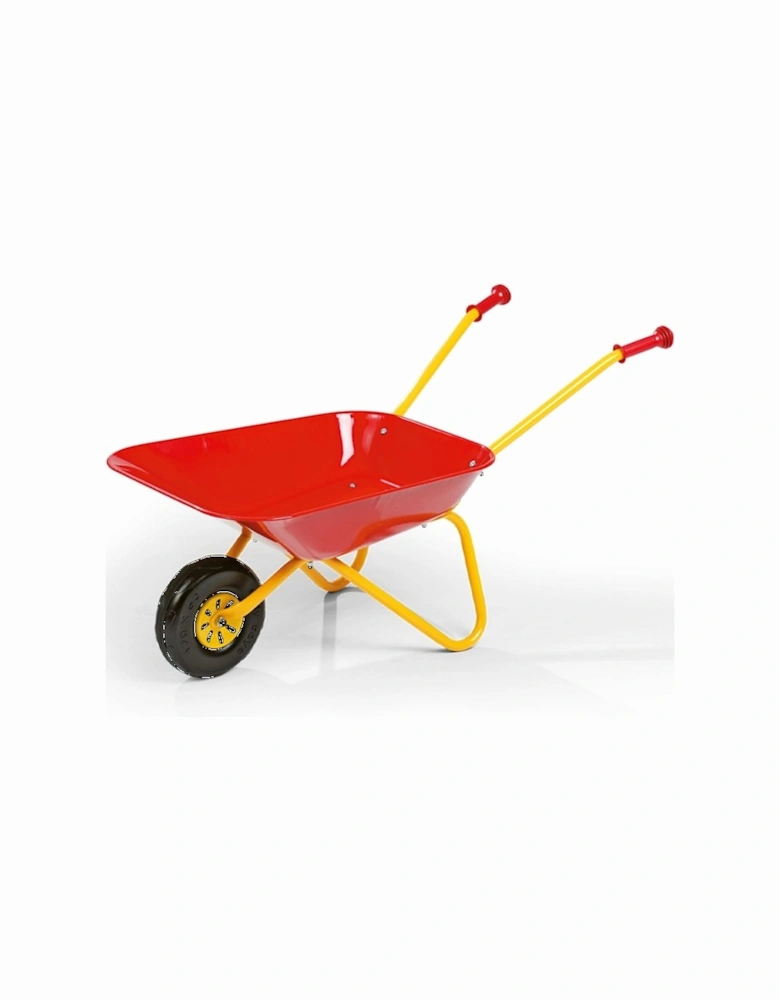Child's Red Metal Wheelbarrow