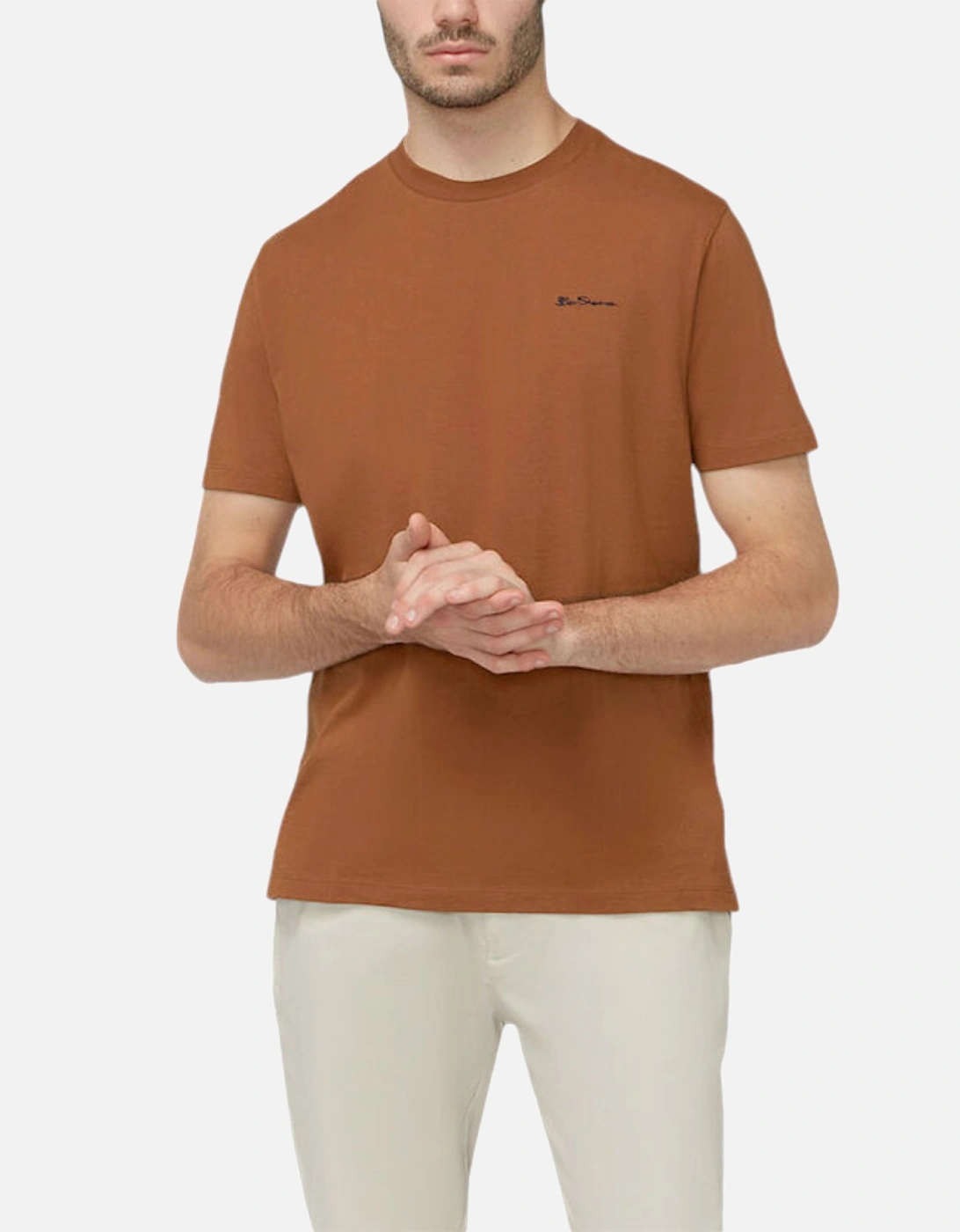 Mens Short Sleeve T Shirts Casual Summer Crew Neck Cotton Logo Tee, 5 of 4