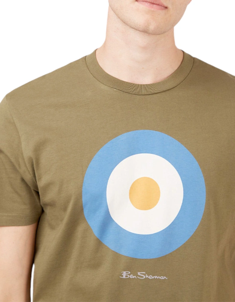 Mens T Shirt Target Logo Crew Neck Casual Summer Cotton Tee XS - 5XL