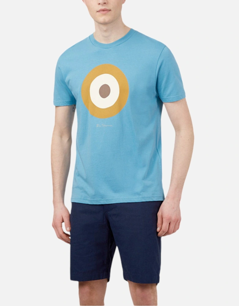 Mens T Shirt Target Logo Crew Neck Casual Summer Cotton Tee XS - 5XL