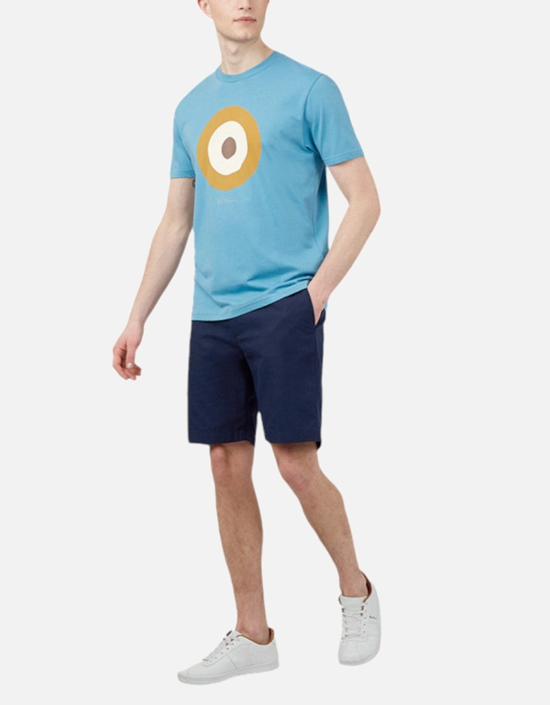 Mens T Shirt Target Logo Crew Neck Casual Summer Cotton Tee XS - 5XL