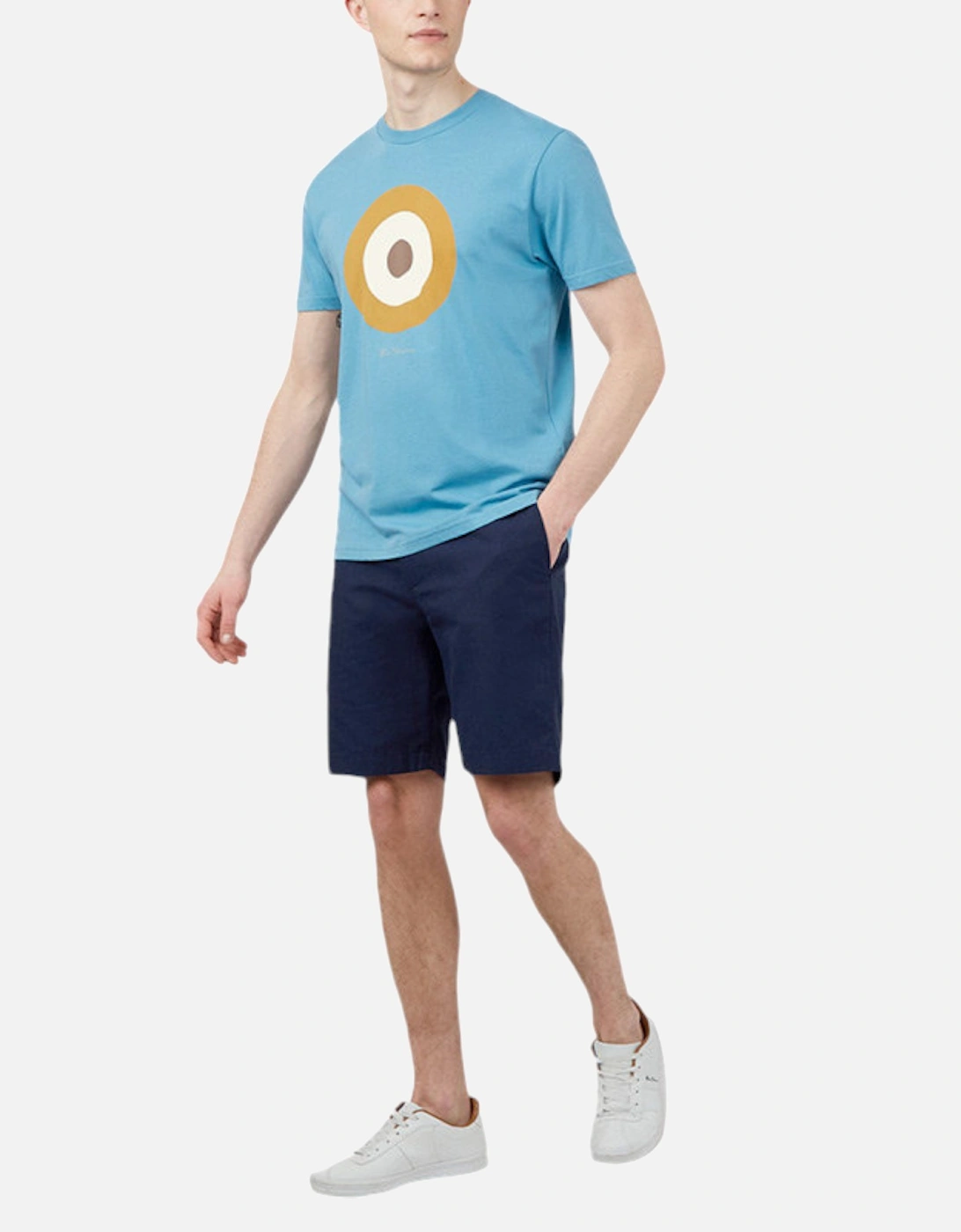 Mens T Shirt Target Logo Crew Neck Casual Summer Cotton Tee XS - 5XL