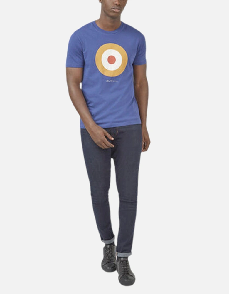 Mens T Shirt Target Logo Crew Neck Casual Summer Cotton Tee XS - 5XL