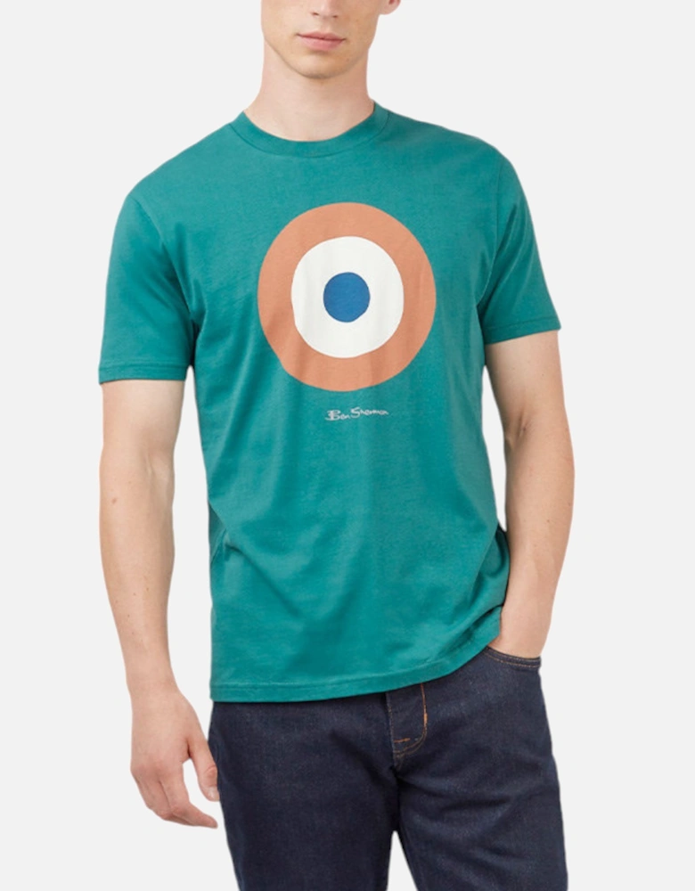 Mens T Shirt Target Logo Crew Neck Casual Summer Cotton Tee XS - 5XL
