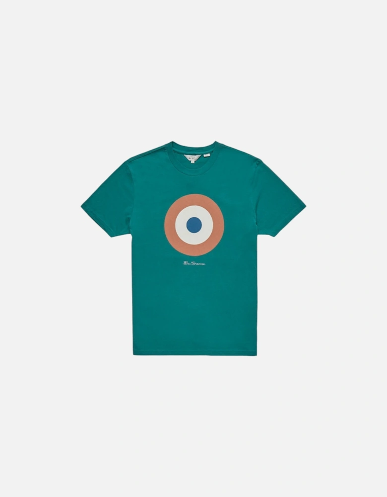 Mens T Shirt Target Logo Crew Neck Casual Summer Cotton Tee XS - 5XL