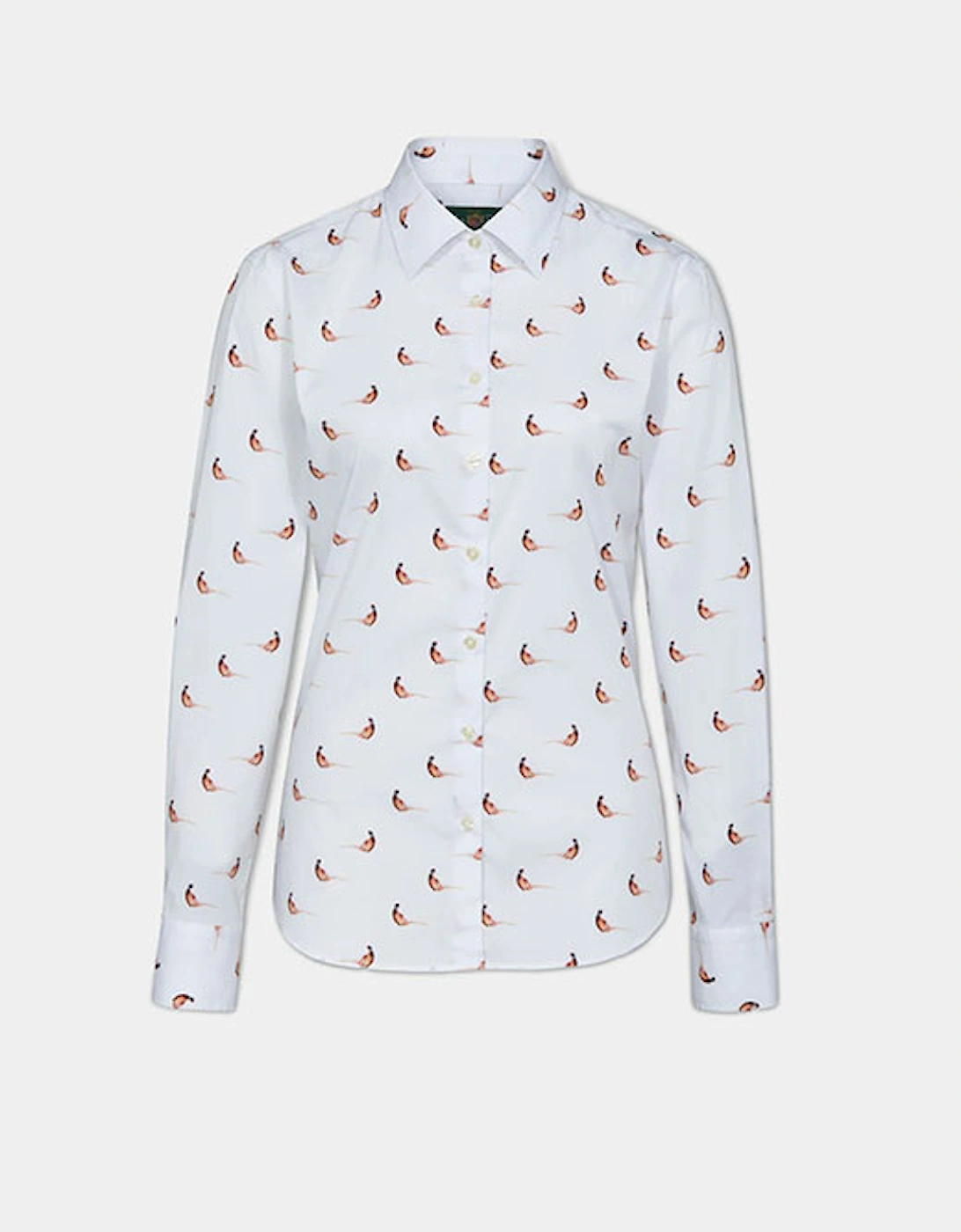 Ladies Lawen Printed Shirt Pheasant White, 2 of 1