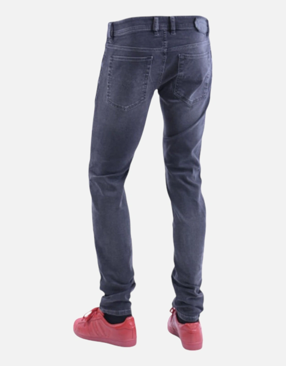 TROXER R9F66 Mens Denim Jeans Cotton Stretch Slim Fit Skinny Dark Grey