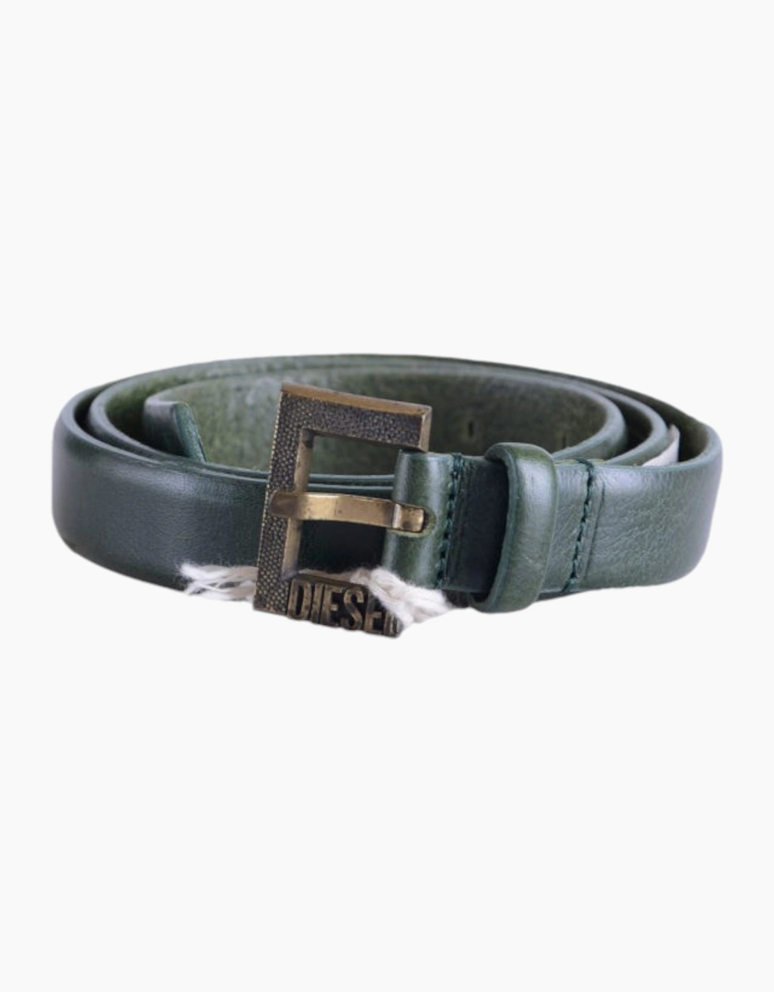 Women's DIESEL BIMASSI 57E Womens Belts Genuine Cow Leather Casual Waist Belt Italy - Black - Size: 85 cm