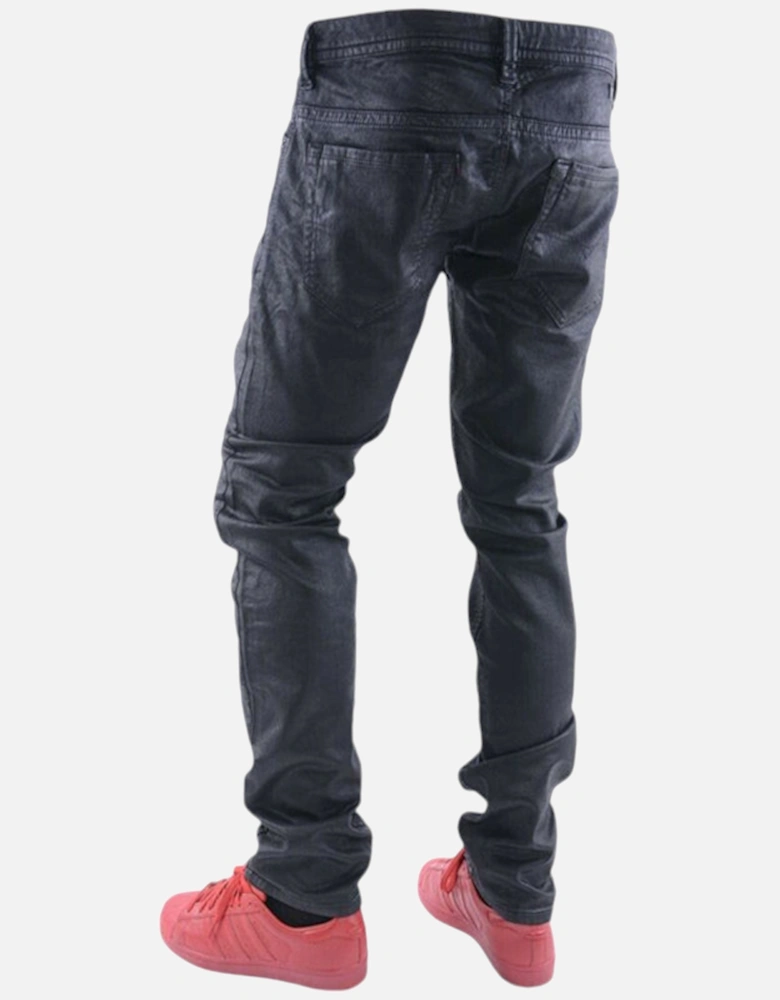 THAVAR NE 0837C Mens Denim Jeans Sweat Jogg Pants Slim Fit Skinny Trouser