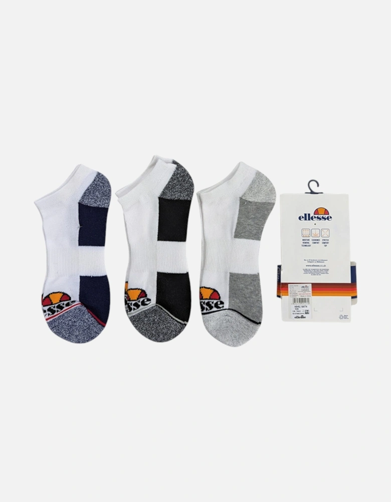 Mens Low Cut Socks 3 Pack Regular Soft Cotton Gym Sports Trainer Socks