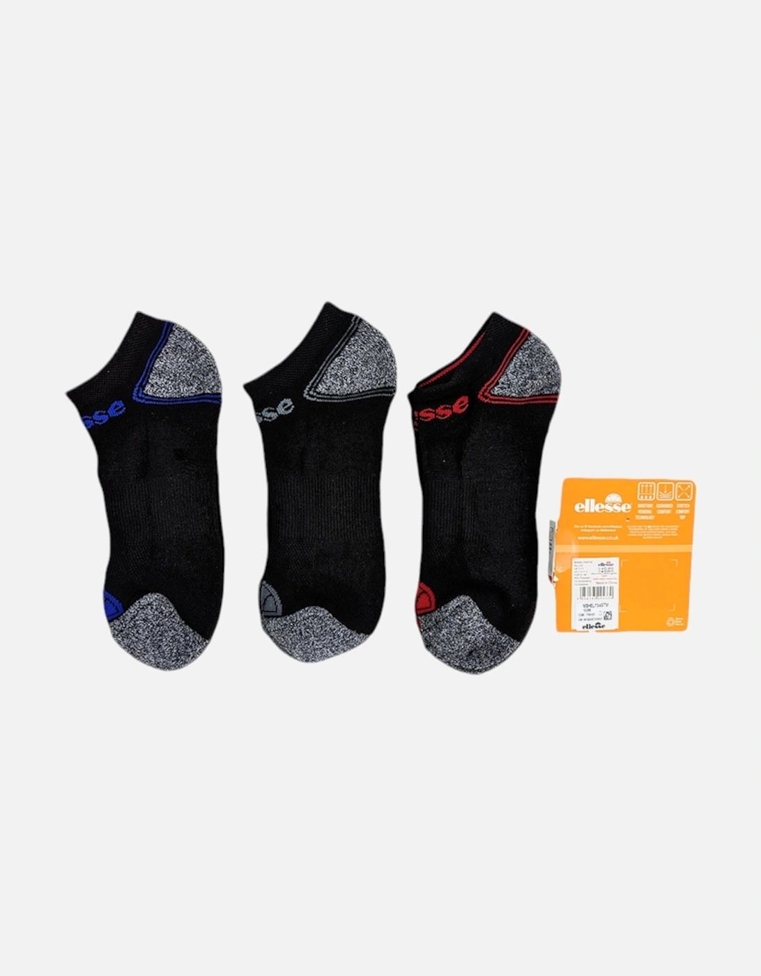 Mens Low Cut Socks 3 Pack Regular Soft Cotton Gym Sports Trainer Socks