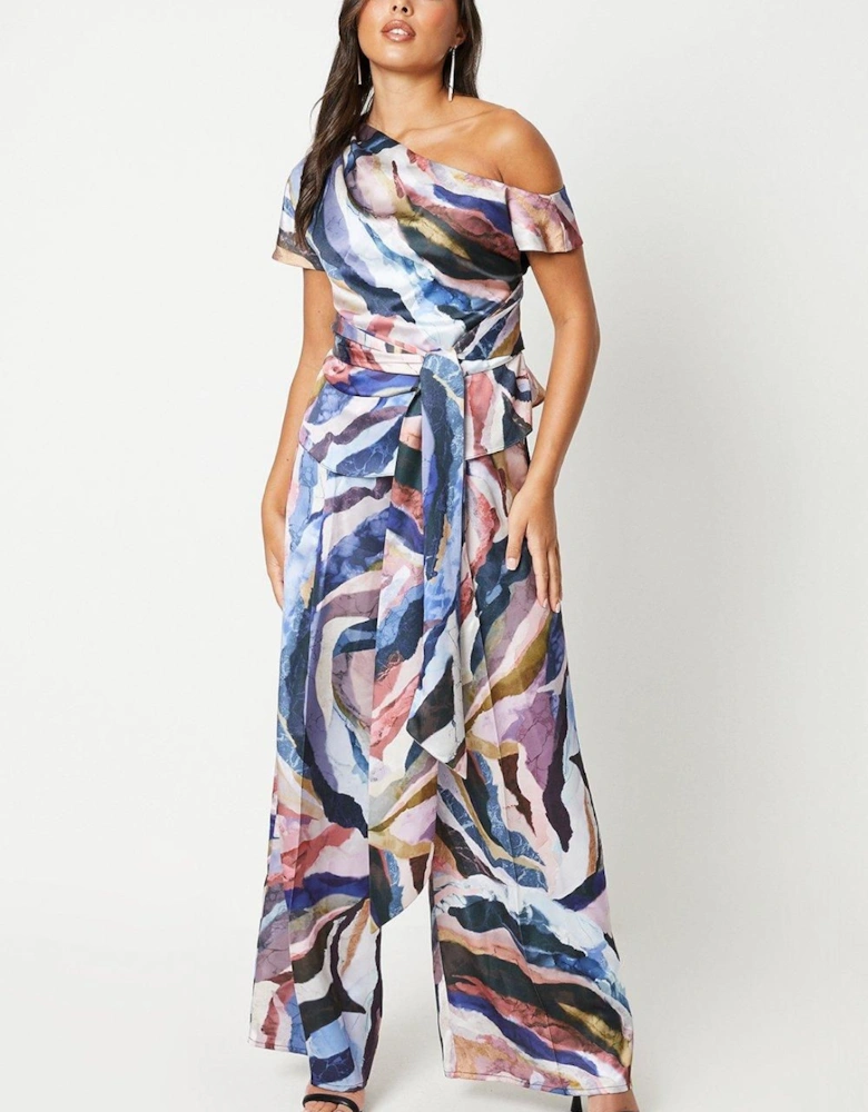 Printed Drape Satin Trouser