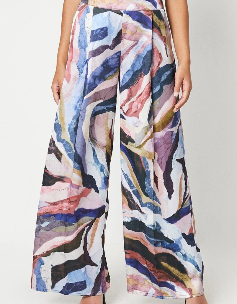 Printed Drape Satin Trouser