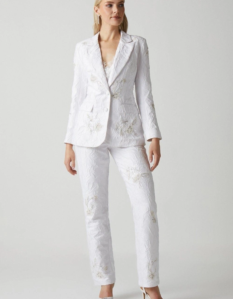 Premium Embellished Jacquard Blazer