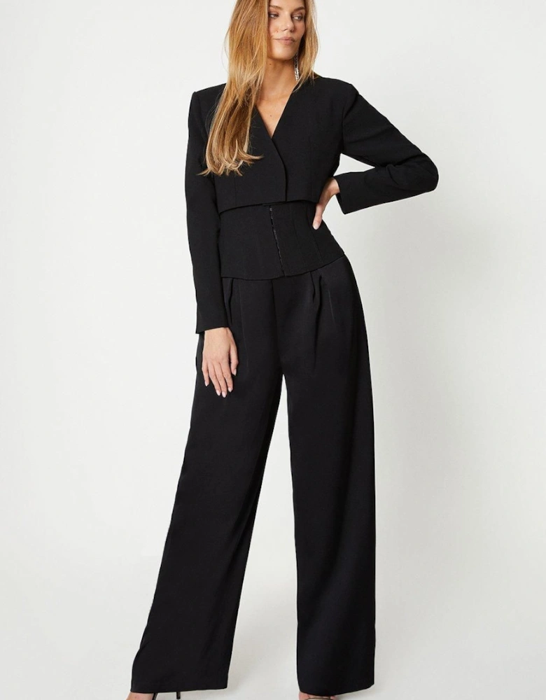 Premium Tailored Corset Peplum Blazer