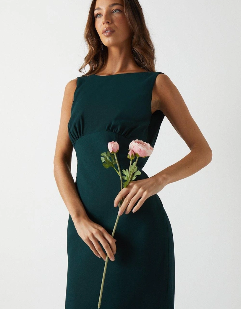 Cowl Back Fishtail Bridesmaid Maxi Dress