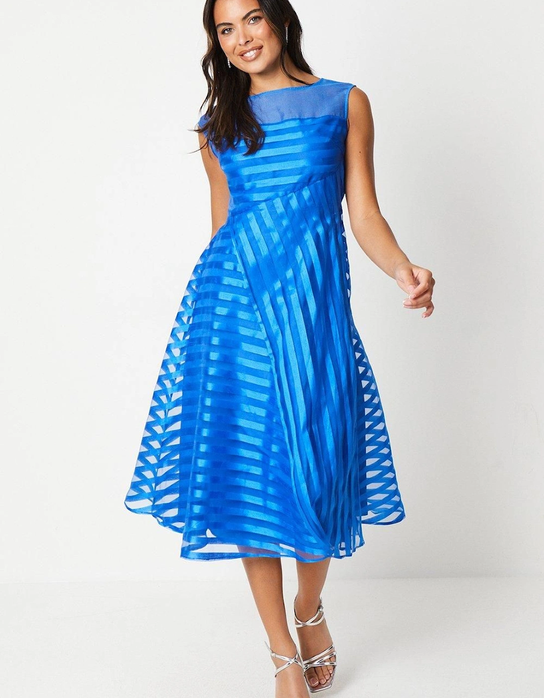 Stripe Organza Midi Dress, 6 of 5