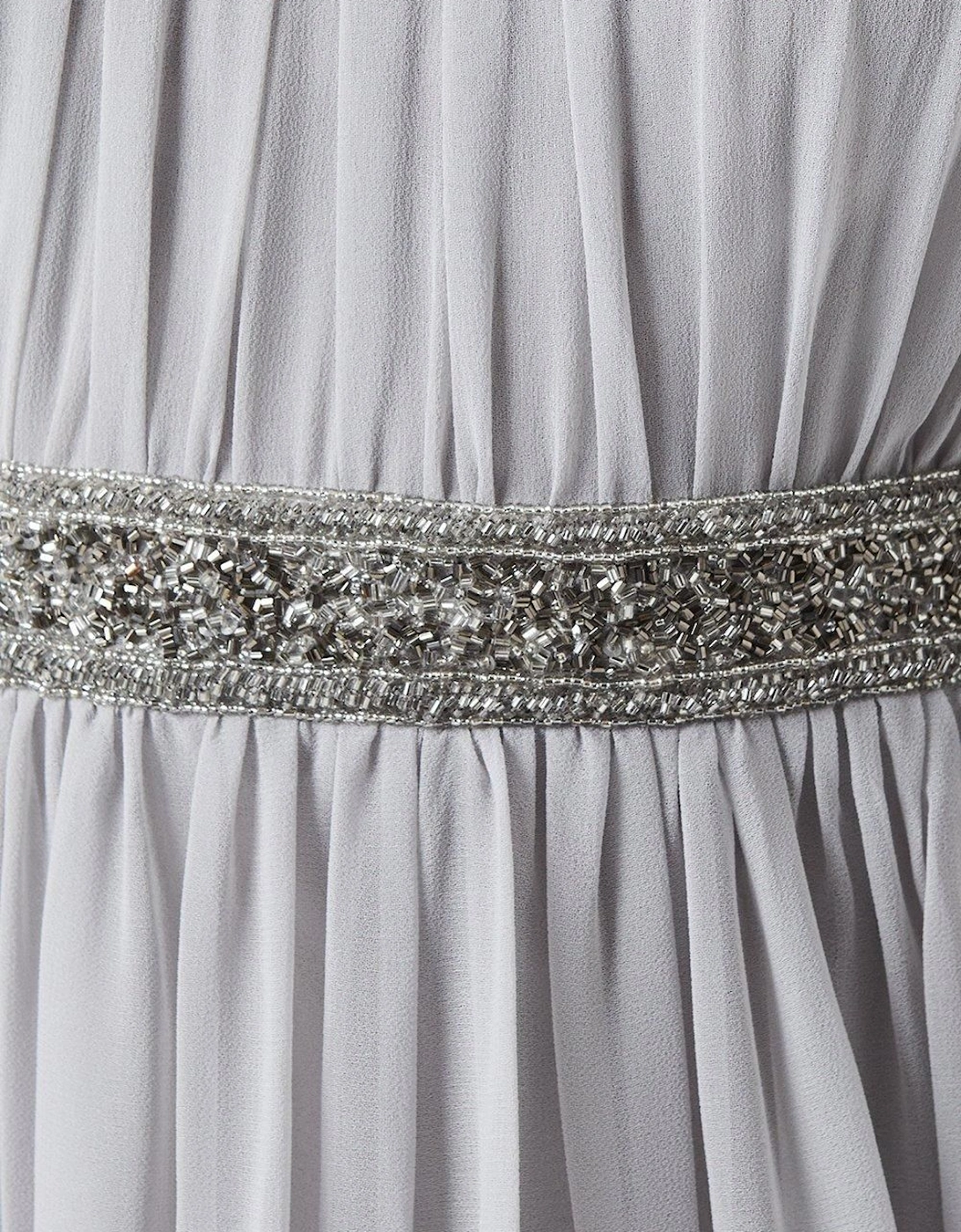 Drape Cape Detail Chiffon Bridesmaid Maxi Dress