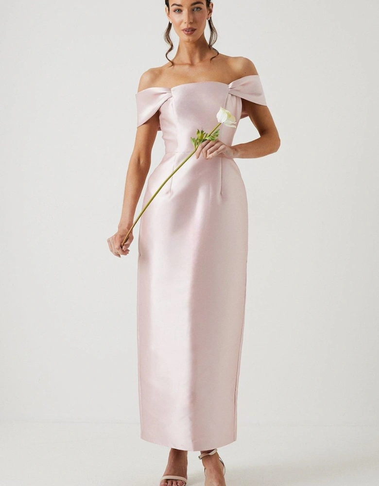 Twill Column Bridesmaid Dress