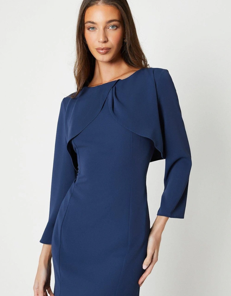 Tulip Bodice Long Sleeve Midi Dress