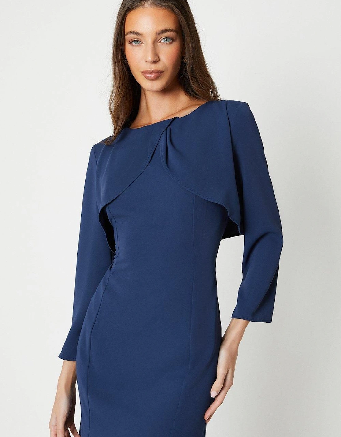 Tulip Bodice Long Sleeve Midi Dress