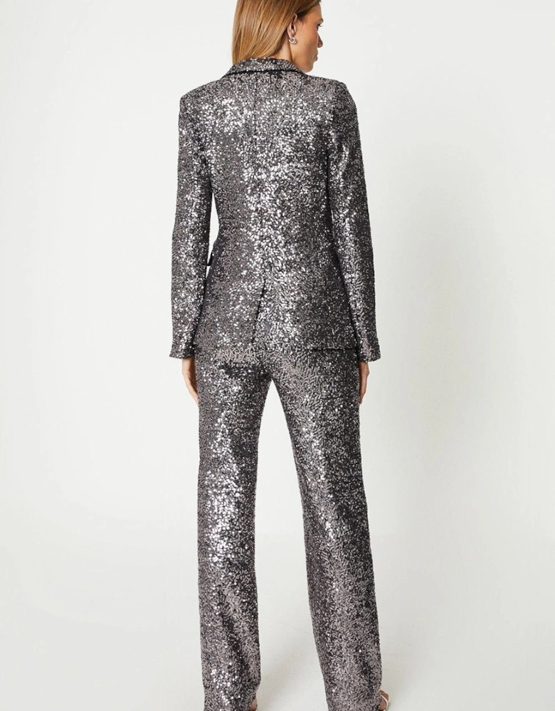 Sequin Wide Leg Trouser